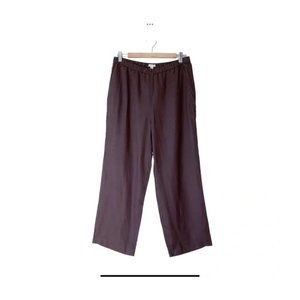 Eileen Fisher Organic Linen Ankle Length Pants in Cocoa Size S